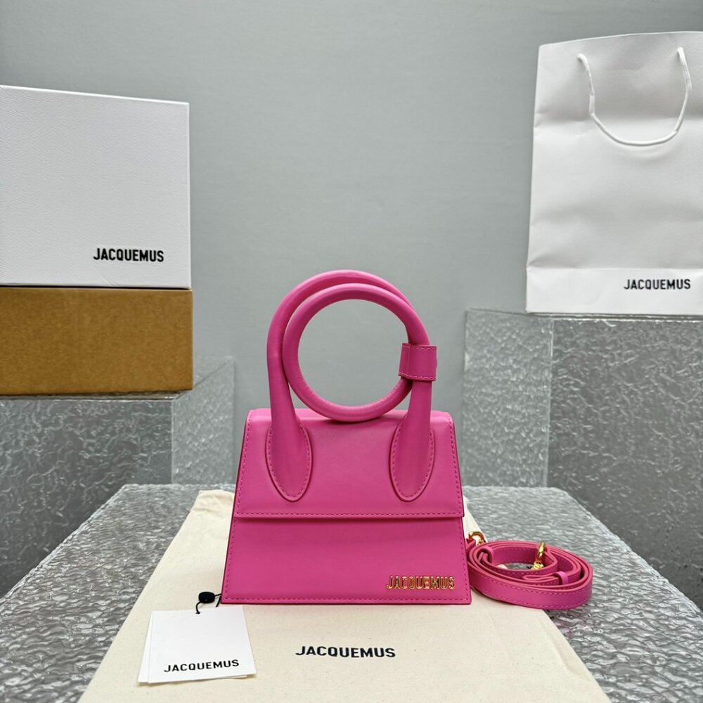 Jacquemus Pink Coiled handbag Le Chiquito Noeud